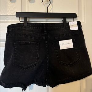 Buckle Black Jean Shorts Western